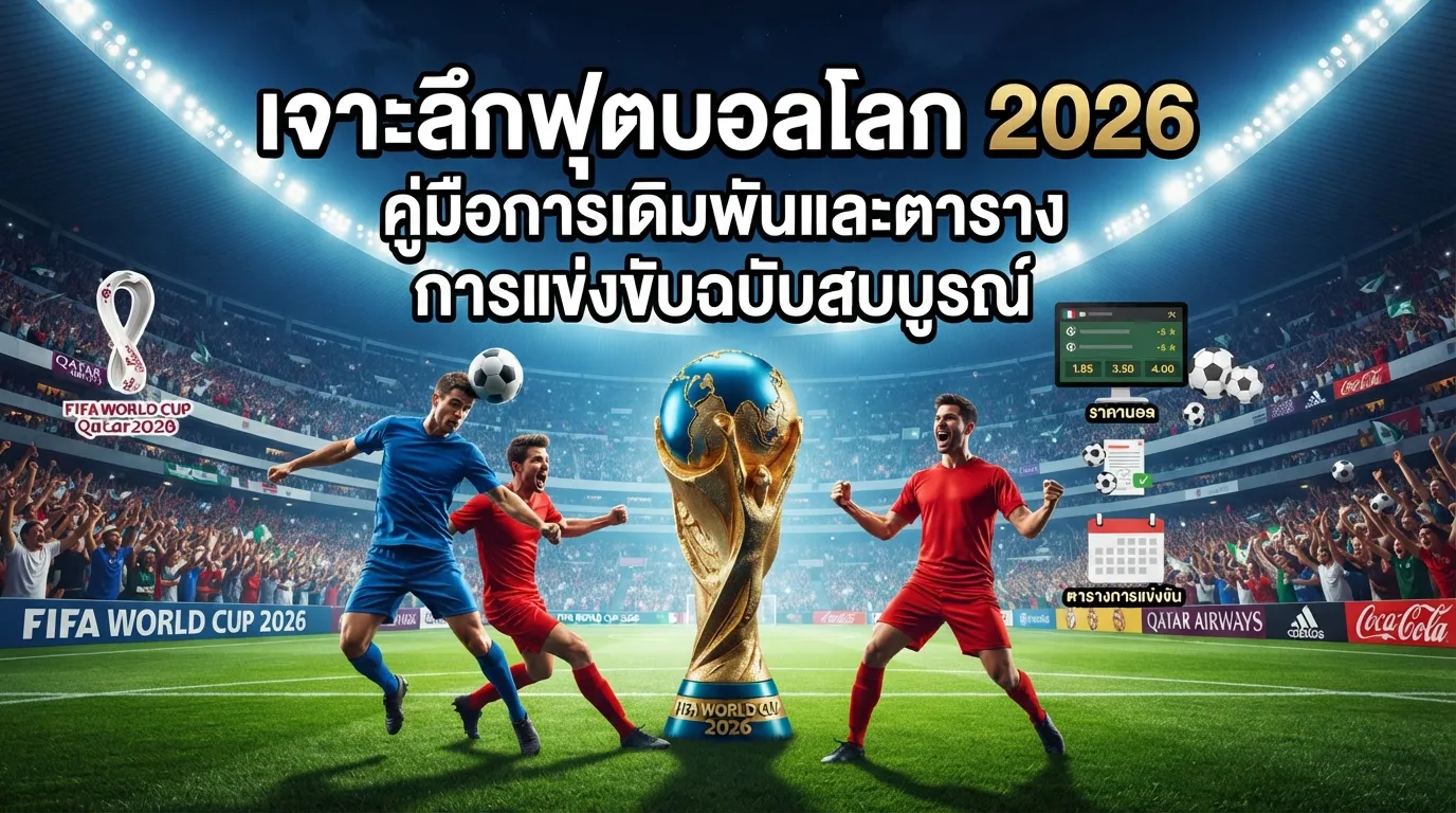 เจาะลึกฟุตบอลโลก 2026: คู่มือการเดิมพันและตารางการแข่งขันฉบับสมบูรณ์
